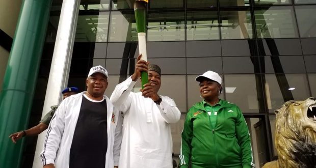 Gov. Ugwuanyi Receives 20th National Sports Festival Torch Of Unity