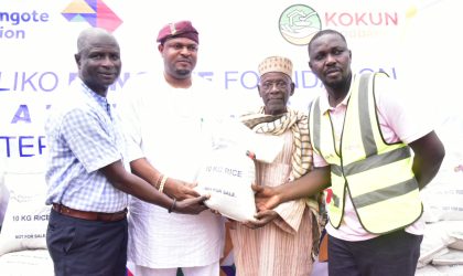 Economic Hardship: Dangote Foundation Distributes Rice To Host Communities